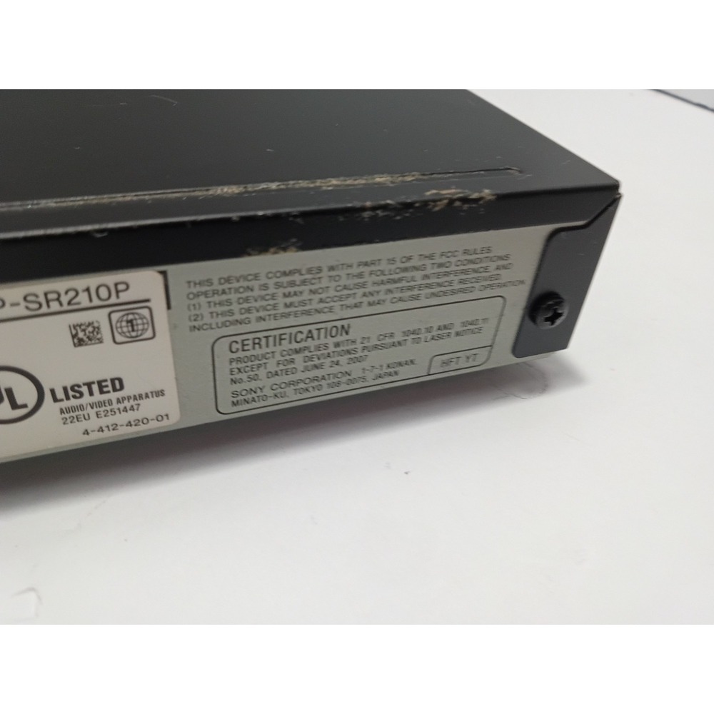 Sony CD/DVD Player DVP-SR210P - Works w remote - Picture 10 of 11